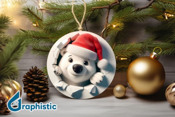 3D Polar Bear Ornament F 110 Illustrations