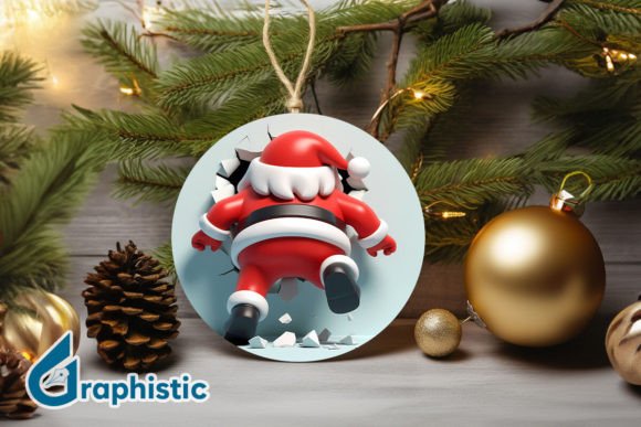 3D Santa Christmas Ornament Back 71: Illustrations Review