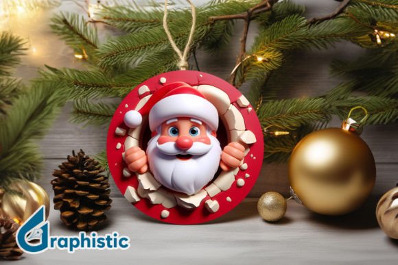 3D Santa Ornament Front 80: Illustrations Review