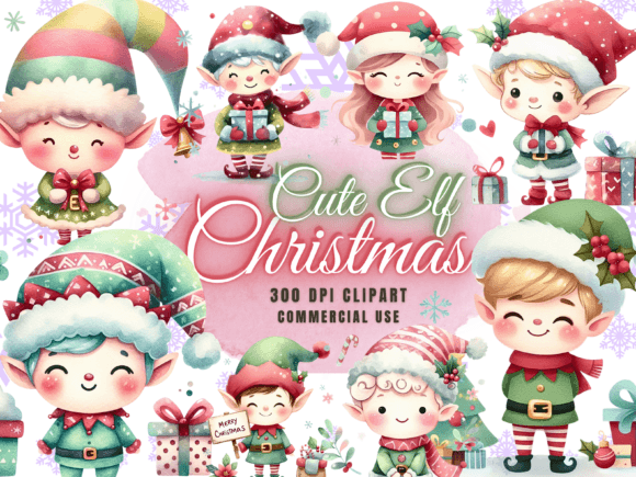Christmas Elf Clipart: Festive Illustrations