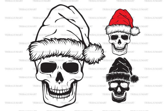 Christmas Human Skull Illustrations Review