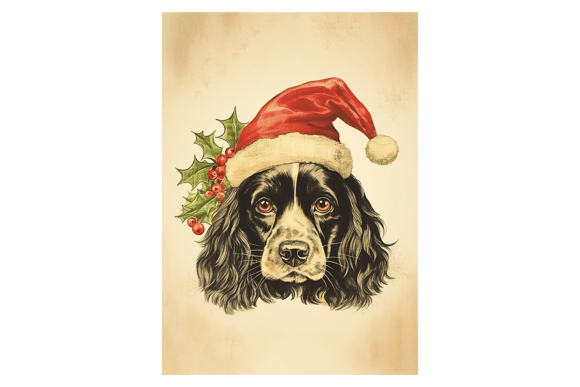 Cocker Spaniel Christmas Card: Festive Illustrations