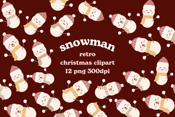 Cute Snowman Retro Christmas Clipart: A Brand Review