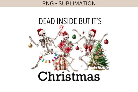 Dancing Skeleton Christmas: Dead Inside Illustrations