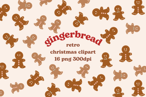 Gingerbread Retro Christmas Clipart: A Designer’s Review