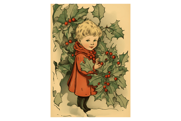 Holly Christmas Card: Festive Illustrations