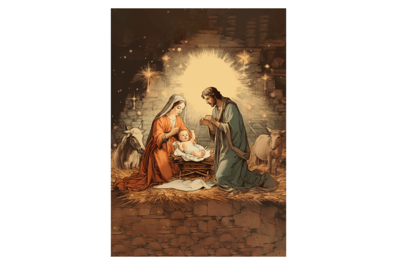 Holy Family Scene Christmas Card: Illustrations Review