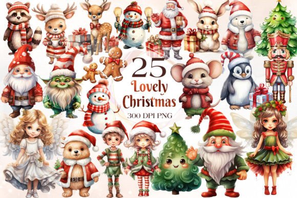 Lovely Christmas Sublimation Clipart: Illustrations