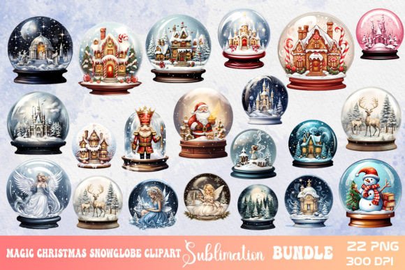 Magic Christmas Snowglobe Clipart: Illustrations Review