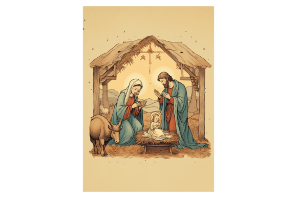 Nativity Scene Christmas Card: Illustrations Review