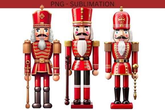 Red Christmas Nutcracker Png: Festive Illustrations