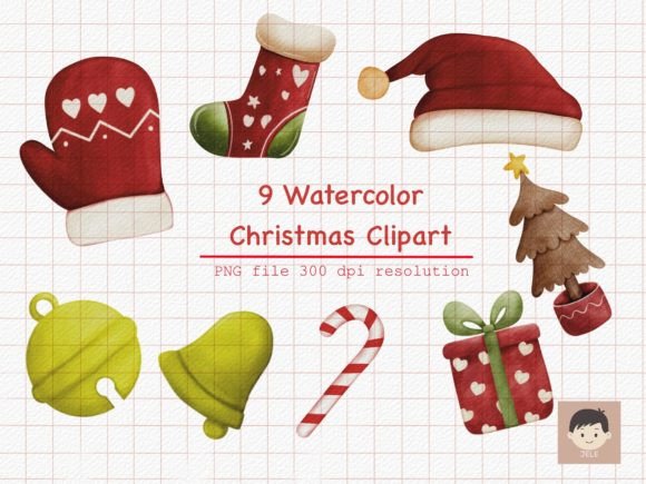 Review: Christmas Cute Clipart Watercolor Illustrations
