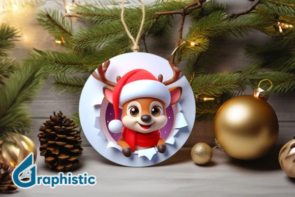 Review: Reindeer 3D Christmas Ornament Front 22