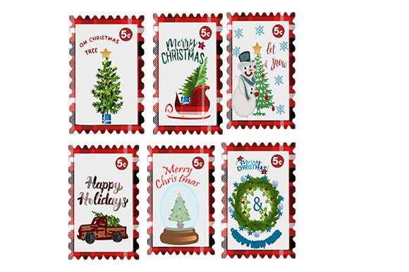 Reviewing 6 Christmas Stamps Illustrations