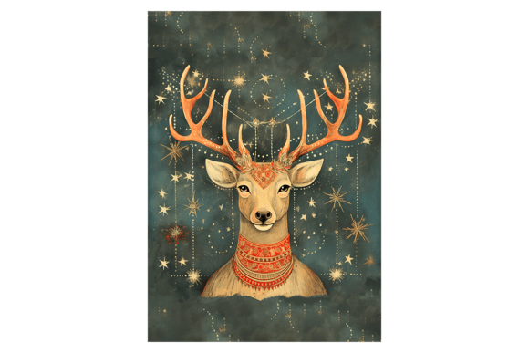 Reviewing the Reindeer Portrait Christmas Card Design