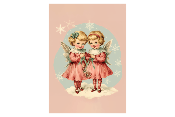 Sugarplum Fairies Christmas Card 2 Illustrations