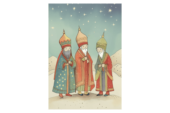 Three Wise Men Christmas Card 2: Illustrations Review