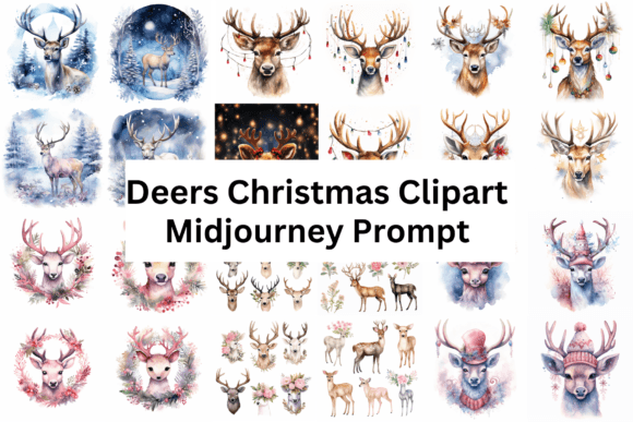 Watercolor Deers Christmas Clipart: Designer Review